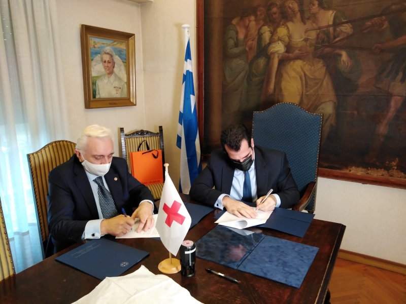 Υπογραφή Μνημονίου Συνεργασίας Υπουργείου Υγείας - Ελληνικού Ερυθρού Σταυρού