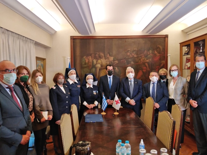 Υπογραφή Μνημονίου Συνεργασίας Υπουργείου Υγείας - Ελληνικού Ερυθρού Σταυρού