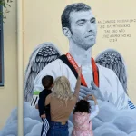 Σταυρούπολη: Ο Αλέξανδρος Νικολαΐδης σε γκράφιτι με... φτερά αγγέλου - Δείτε φωτογραφίες