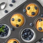 Συνταγή για muffins με μπανάνα και blueberries