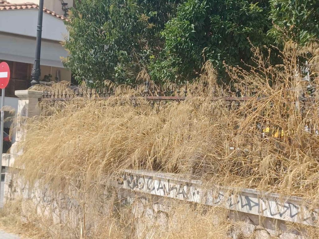 ΚΙΝΔΥΝΟΣ ΦΩΤΙΑΣ ΣΤΟ ΠΑΛΑΙΟ ΔΗΜΟΤΙΚΟ ΝΟΣΟΚΟΜΕΙΟ: Περιμετρικά υπάρχουν ξερά χόρτα και σκουπίδια! ΦΩΤΟ