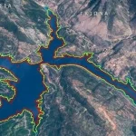 Δορυφορικές μετρήσεις της έκτασης της τεχνητής λίμνης του Μόρνου