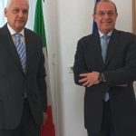 Συνάντηση του Aντιπεριφερειάρχη Π.Ε. Αχαΐας, Φωκίωνα Ζαΐμη με τον Πρέσβη της Ιταλίας, Paolo Cuculi