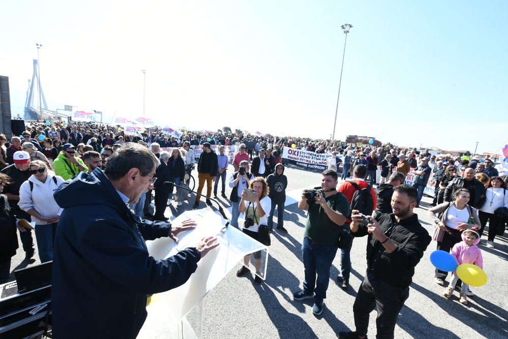 Μεγάλη κινητοποίηση στη Γέφυρα: ΌΧΙ στο Αιολικό Πάρκο στον Πατραϊκό - (ΦΩΤΟΓΡΑΦΙΕΣ)