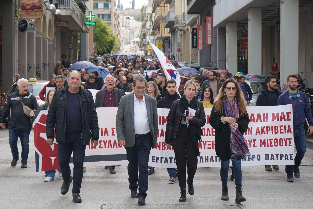 Η Δημοτική Αρχή με επικεφαλής τον Δήμαρχο Πατρέων, Κώστα Πελετίδη, συμμετείχε στην μεγαλειώδη πορεία των εργαζομένων