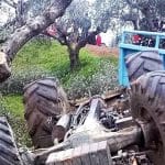 Λακωνία: Θανάσιμος τραυματισμός αγρότη από ανατροπή τρακτέρ