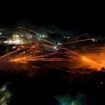 Εντυπωσιακός ρουκετοπόλεμος στη Χίο ΦΩΤΟ-ΒΙΝΤΕΟ