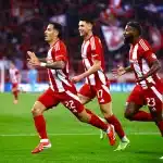Αγκαλιά με την απευθείας πρόκριση στη League Phase του Champions League ο Ολυμπιακός