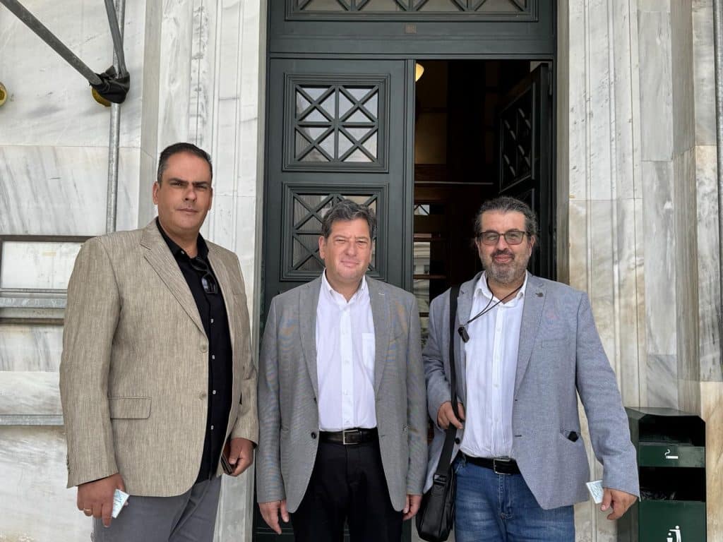 Συνάντηση Δημητρίου Γ. Παλούμπη με θεσμικούς εκπροσώπους του εμπορίου και της αγροτικής παραγωγής – Παρών και ο Πρόεδρος της Ελληνικής Λύσης, Κυριάκος Βελόπουλος