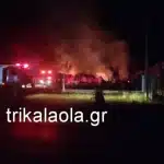 Καταστράφηκε ολοσχερώς από μεγάλη φωτιά βιοτεχνία βαρελοποιίας στα Τρίκαλα