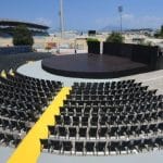ΠΑΤΡΑ: Μπήκαν εξέδρες στο Δημοτικό Θερινό Θέατρο κοντά στο Παμπελοποννησιακό