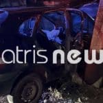 Τρομακτικό τροχαίο στο Τραγανό – Ζευγάρι… καρφώθηκε σε μάντρα, 2 τραυματίες