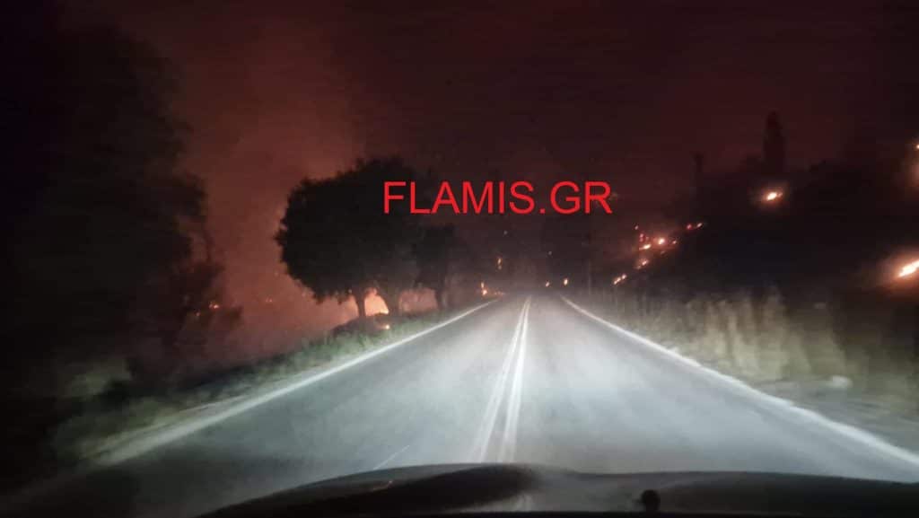 Ζωσμένο στις φλόγες: Θεριανό - Καμίνια - Άνω Τσουκαλέικα - Άνω Βραχνέικα - Δείτε Νυχτερινά ΒΙΝΤΕΟ