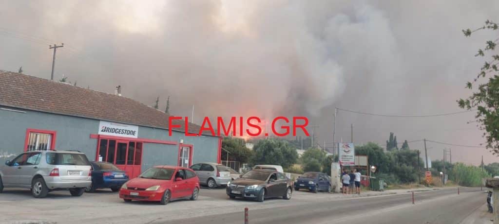 Φωτιά στην Αχαΐα - Κάηκαν επιχειρήσεις στα Καμίνια - ΦΩΤΟ & ΒΙΝΤΕΟ