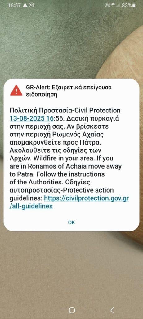 ΠΑΤΡΑ - ΤΩΡΑ: Ηχησε 112! Απομακρύνονται οι κάτοικοι από Ρωμανού