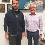 Ο Παναγιώτης Καρασπήλιος, πρόεδρος της ΔΑΚΕ ΠΕ Πάτρας, στο πλευρό του Αντώνη Κουνάβη
