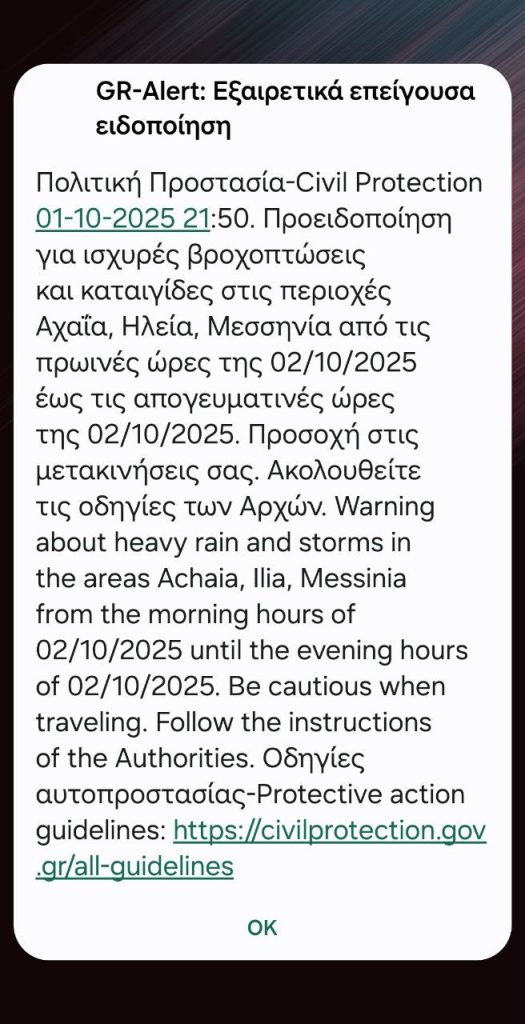 Πάτρα - ΑΠΙΣΤΕΥΤΟ! Εστειλαν 112 από σήμερα... για τις βροχές... αύριο!