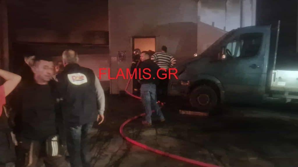 ΔΕΙΤΕ ΒΙΝΤΕΟ και ΦΩΤΟ - Μεγάλη φωτιά σε γνωστή επιχείρηση στην περιοχή Γλαύκου