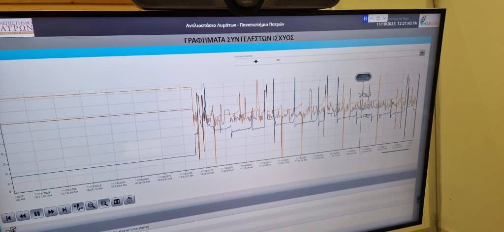Πανεπιστήμιο Πατρών: Οργανωμένη παρακολούθηση και έλεγχος ολων των κεντρικών συστημάτων λειτουργίας του συστήματος παραγωγής και διαθεσης νερού υδρευσης