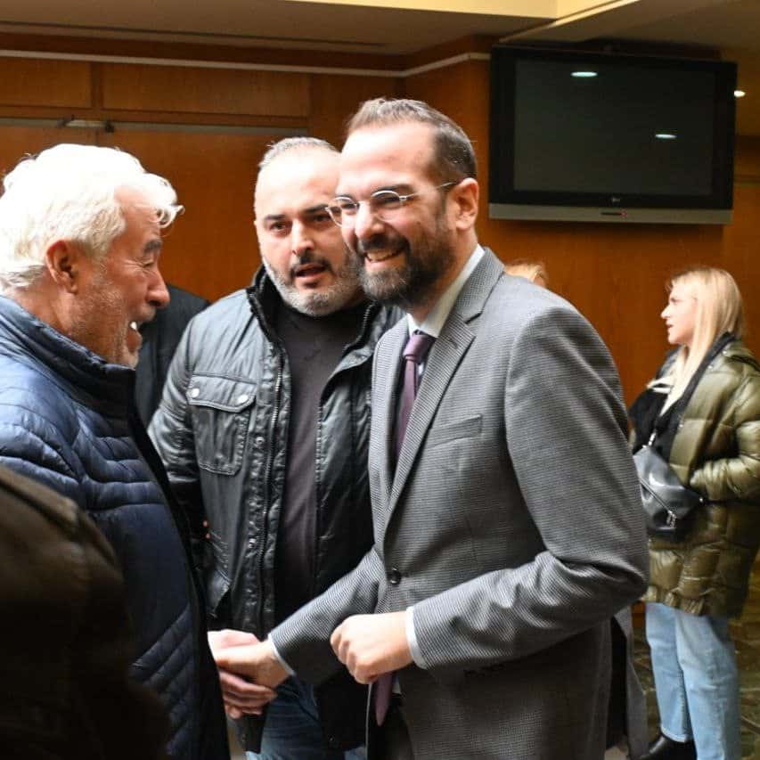 Ο Νεκτάριος Φαρμάκης στην πίτα της Π.Ε. Ηλείας - φωτο