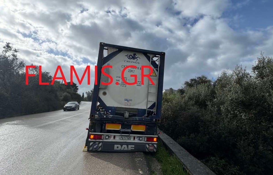 Πάτρα - ΤΩΡΑ: Νέα εκτροπή νταλίκας στον δρόμο καρμανιόλα - φωτό