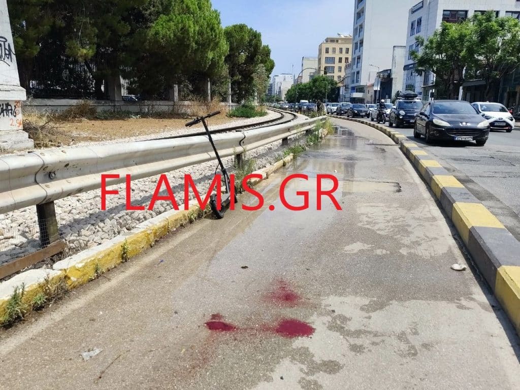 Πάτρα - Ατύχημα λόγω βροχής στον ποδηλατόδρομο! Γέμισε αίματα το οδόστρωμα - φωτο