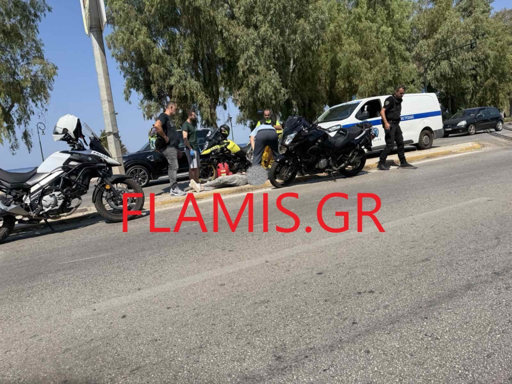 Πάτρα - ΤΩΡΑ: Τροχαίο στην Ακτή Δυμαίων! Κατέβαιναν οι μπάρες και η μοτοσικλέτα... εξετράπη! Επεσε στο έδαφος ο οδηγός - φωτο